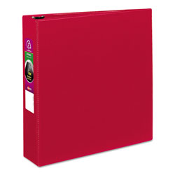 Avery Durable Non-View Binder with DuraHinge and Slant Rings, 3 Rings, 2" Capacity, 11 x 8.5, Red (AVE27203)