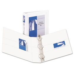 Avery Durable View Binder with DuraHinge and EZD Rings, 3 Rings, 1.5 in Capacity, 11 x 8.5, White