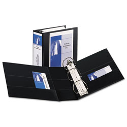 Avery Durable View Binder with DuraHinge and EZD Rings, 3 Rings, 5 in Capacity, 11 x 8.5, Black