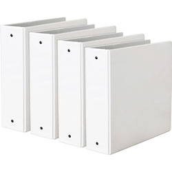 Avery Economy View Binders, Round Ring, 3 in Cap, 11 in x 8-1/2 in, 4/BD, White