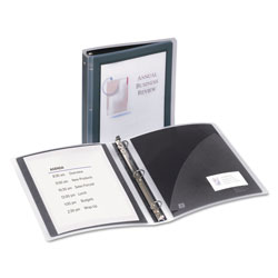 Avery Flexi-View Binder with Round Rings, 3 Rings, 1.5 in Capacity, 11 x 8.5, Black
