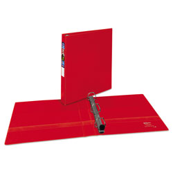 Avery Heavy-Duty Non-View Binder with DuraHinge and One Touch EZD Rings, 3 Rings, 1 in Capacity, 11 x 8.5, Red