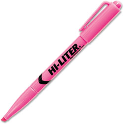 Avery Hi Liter® Pen Style Highlighter, Fluorescent Pink Ink (AVE23592)