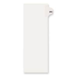 Avery Individual Legal Dividers, Letter Size, Exhibit 203, White