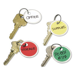 Avery Key Tags with Split Ring, 1 1/4 dia, Assorted Colors, 50/Pack (AVE11026)