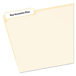 Avery Mini-Sheets Permanent File Folder Labels, 0.66 x 3.44, White, 12/Sheet, 25 Sheets/Pack