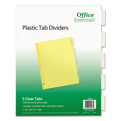 Avery Plastic Insertable Dividers, 5-Tab, Letter
