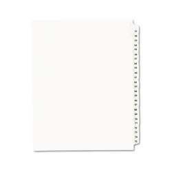 Avery Preprinted Legal Exhibit Side Tab Index Dividers, Avery Style, 25-Tab, 51 to 75, 11 x 8.5, White, 1 Set