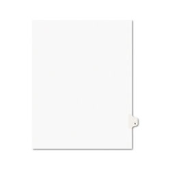 Avery Preprinted Legal Exhibit Side Tab Index Dividers, Avery Style, 26-Tab, V, 11 x 8.5, White, 25/Pack