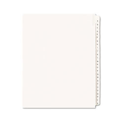 Avery Preprinted Legal Exhibit Side Tab Index Dividers, Allstate Style, 26-Tab, A to Z, 11 x 8.5, White, 1 Set