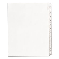 Avery Preprinted Legal Exhibit Side Tab Index Dividers, Allstate Style, 25-Tab, 51 to 75, 11 x 8.5, White, 1 Set