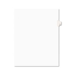 Avery Preprinted Legal Exhibit Side Tab Index Dividers, Avery Style, 10-Tab, 6, 11 x 8.5, White, 25/Pack