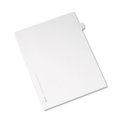 Avery Preprinted Legal Exhibit Side Tab Index Dividers, Allstate Style, 26-Tab, V, 11 x 8.5, White, 25/Pack