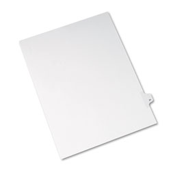 Avery Preprinted Legal Exhibit Side Tab Index Dividers, Allstate Style, 10-Tab, 21, 11 x 8.5, White, 25/Pack