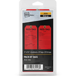 Avery Preprinted RED TAG 5S Hang Tags - 5.75 in Length x 3 in Width - 25 / Pack - Card Stock - Red