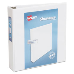 Avery Showcase Economy View Binder with Round Rings, 3 Rings, 2 in Capacity, 11 x 8.5, White