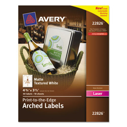 Avery Textured Arched Easy Peel Labels