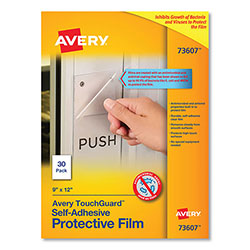 Avery TouchGuard Protective Film Sheet, 9 in x 12 in, Matte Clear, 30/Pack