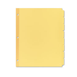 Avery Write & Erase Plain-Tab Paper Dividers, 8-Tab, Letter, Buff, 24 Sets