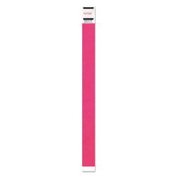 Advantus Crowd Management Wristband, Sequential Numbers, 9 3/4 x 3/4, Neon Pink, 500/PK