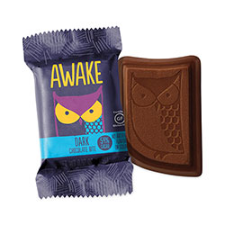 Awake Caffeinated Dark Chocolate Bites, 0.46 oz Bars, 50 Bars/Box