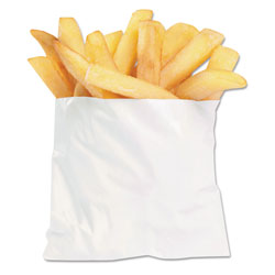 Bagcraft French Fry Bags, 4.5 in x 3.5 in, White, 2,000/Carton