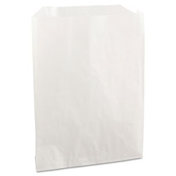 Bagcraft Grease-Resistant Single-Serve Bags, 6 in x 7.25 in, White, 2,000/Carton