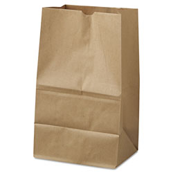 GEN Grocery Paper Bags, 40 lbs Capacity, #20 Squat, 8.25 inw x 5.94 ind x 13.38 inh, Kraft, 500 Bags