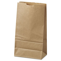 GEN Grocery Paper Bags, 35 lbs Capacity, #6, 6 inw x 3.63 ind x 11.06 inh, Kraft, 500 Bags