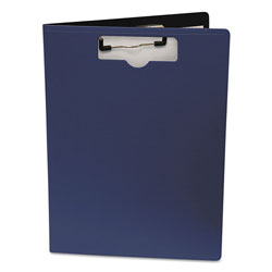 Baumgarten's Portfolio Clipboard With Low-Profile Clip, 1/2 in Capacity, 8 1/2 x 11, Blue