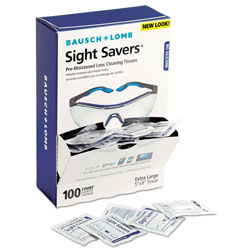 Bausch & Lomb Sight Savers Premoistened Lens Cleaning Tissues, 100 Tissues/Box