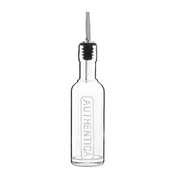 Bauscher Hepp Luigi Bormioli Optima 8.5 oz Authentica Bottle with Silicone / Stainless Steel Pourer