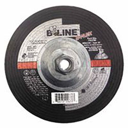 Bee Line Abrasives Flexible Depressed Center Wheel, 7in Dia, 1/8in Thick, 5/8-11in Arbor, 46 Grit