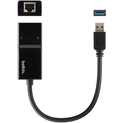 Belkin Gigabit Ethernet Card - USB - 1 Port(s) - 1 x Network (RJ-45) - Twisted Pair - 10/100/1000Base-T