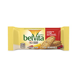 Belvita Cranberry Orange Crunchy Breakfast Biscuits, 1.76oz Packet of 6, 5 Packs/Box, 6 Boxes/Carton