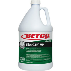Betco FiberCAP MP Cleaner, Liquid, 128 fl oz (4 quart), 4/Carton, Light Straw
