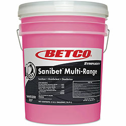 Betco Sanibet Multi-Range Sanitizer, 5g, Concentrate Liquid, 640 fl oz (20 quart)