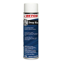 Betco Deep Blue Glass and Surface Cleaner, Characteristic Scent, 19 oz Aerosol Can, 12/Carton