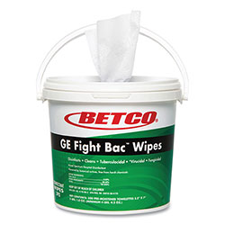 Betco GE Fight Bac Disinfecting Wipes, 5.5 x 7, Fresh Scent, 500/Bucket, 4 Buckets/Carton