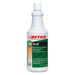 Betco Green Earth Bioactive Solutions PUSH Drain Cleaner, Mango Scent, 32 oz Bottle, 12/Carton