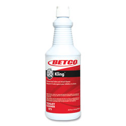 Betco Kling Toilet Bowl Cleaner, Mint-Wintergreen Scent, 32 oz Bottle, 12/Carton