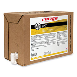 Betco pH7 Floor Cleaner, Lemon Scent, 5 gal Bag-in-Box, 4/Carton