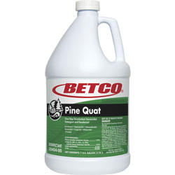 Betco Pine Quat Disinfectant, 128 fl oz (4 quart), Pine Scent, Green