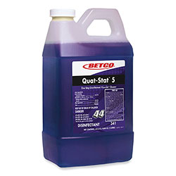 Betco Quat-Stat 5 Disinfectant, Lavender Scent, 2 L Bottle, 4/Carton