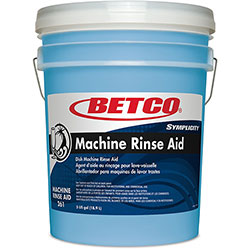 Betco Symplicity Machine Rinse Aid - Concentrate - 640 fl oz (20 quart) - Blue