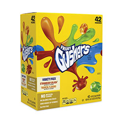 Betty Crocker™ Fruit Gushers Fruit Snacks, Strawberry and Tropical Fruit Flavors, 0.8 oz, 42 Pouches/Box