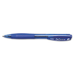 Bic BU3 Retractable Ballpoint Pen, Bold 1 mm, Blue Ink/Barrel, Dozen