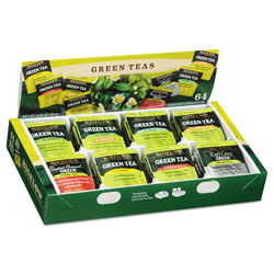 Bigelow Tea Company Green Tea Assortment, Tea Bags, 64/Box, 6 Boxes/Carton