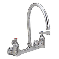 BK Resources WorkForce Standard Duty Faucet, 9.5 in Height/5 in Reach, Chrome-Plated Brass