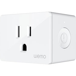 Belkin Wemo WiFi Smart Plug - 1 x AC Power Plug - 1 x AC Power Receptacle - 120 V AC / 15 A - Apple HomeKit, Google Assistant, Alexa, IFTTT Supported